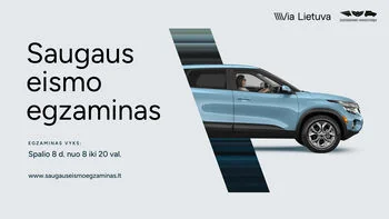 Saugaus eismo egzaminas šiandien: dalyvaukite iki 20 val: praktinė informacija